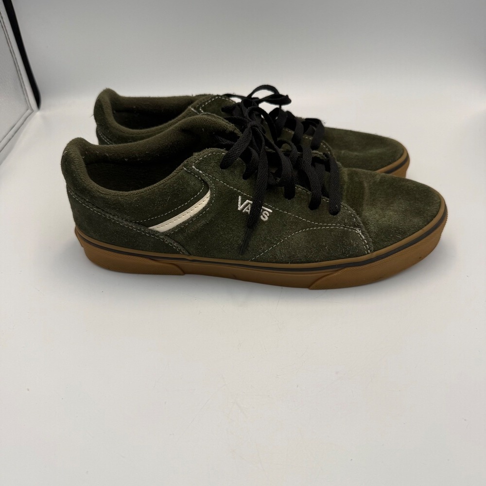 Vans Seldan Mens Green Suede Gum Sole Skate Shoes Sneakers Size 9 Grunge Surf